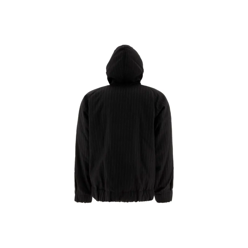 Sacai Hoodie Sacai Pinstriped Zip Up Hooded Jacket-1