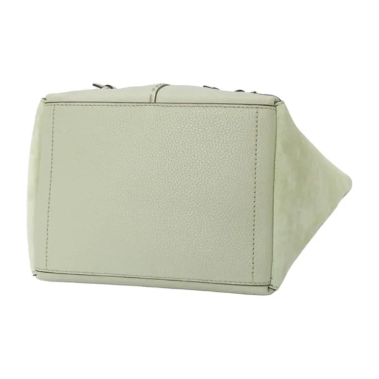 TORY BURCH McGraw Leather With Suede Shoulder Bag, Crossbody Bag, Handbag Women's Pine Frost Green-5