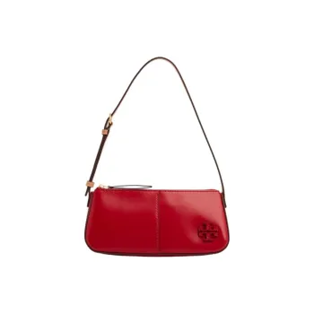 TORY BURCH McGraw Calfskin Handbag Shoulder Bag Women's Red