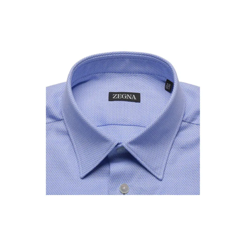 Zzegna Shirts Men Light Blue-2