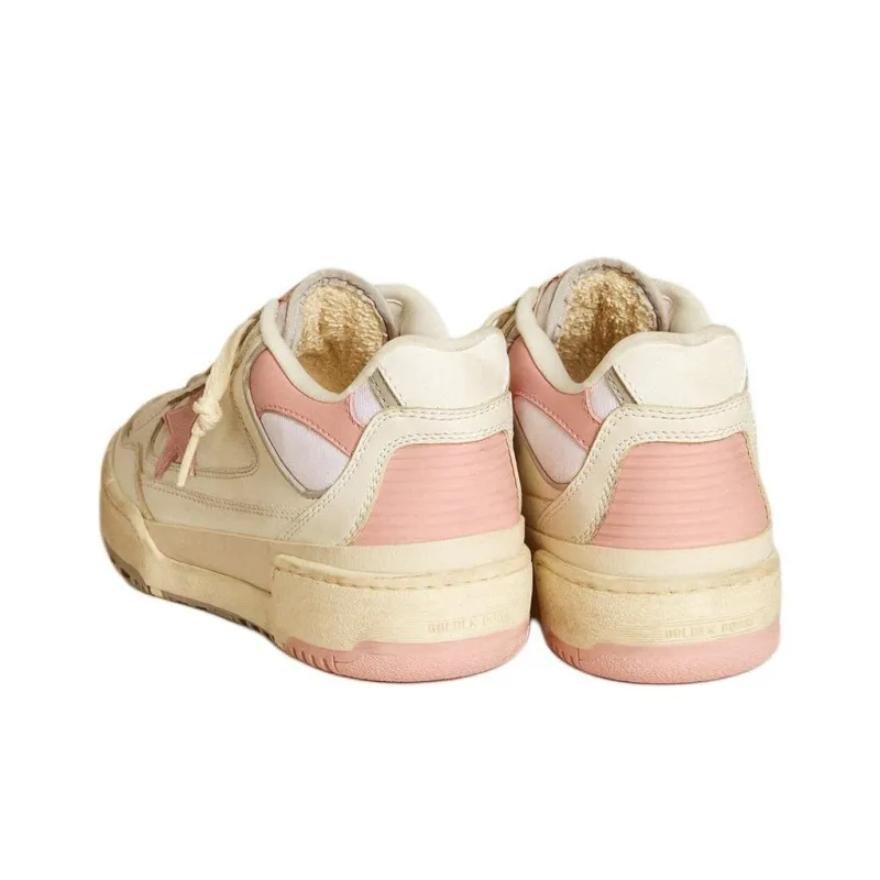 Golden Goose Forty2 Low-Top Skateboard Shoes Women's White Pink-3