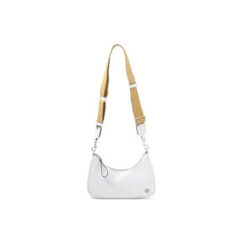 TORY BURCH MERCER Leather Shoulder Bag Women's White