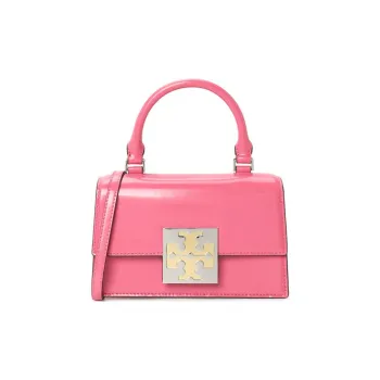 TORY BURCH BON BON Cow Leather Shoulder Bag Crossbody Bag Handbag Mini Women's Watermelon Pink