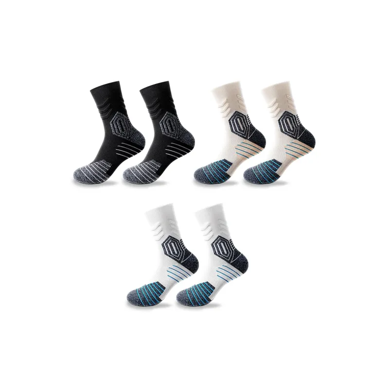 JIAZINI Basketball Socks Men's 3 Pack-6