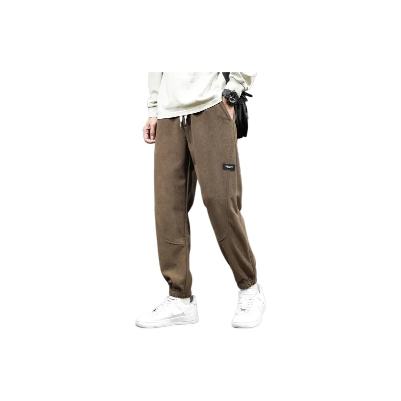 Tonlion Casual Pants Unisex Brown-1