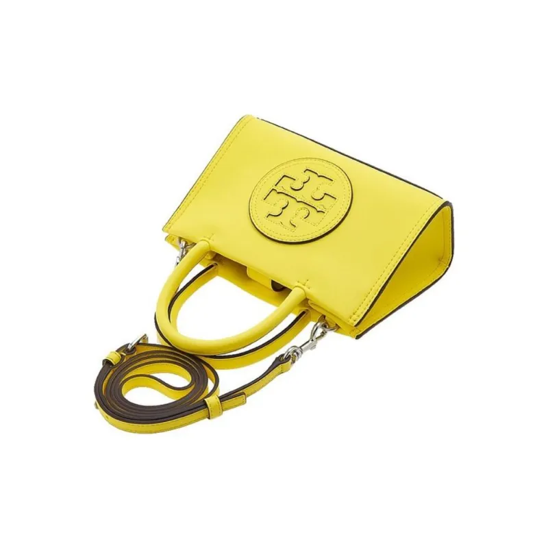 TORY BURCH Ella Synthetic Leather Tote Bag Shopping Bag Shoulder Bag Crossbody Bag Handbag Mini Women's Daylily Yellow-4