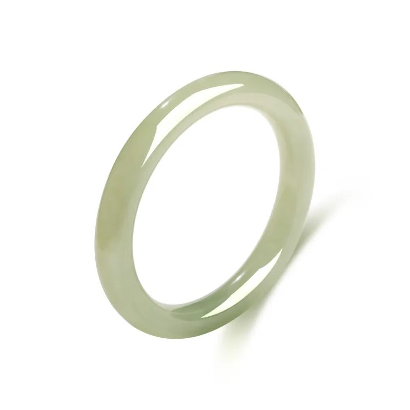 IWE Bangles Pale Greenish White Jade Women's-1