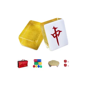SHENGYU Premium Crystal Mahjong Tiles Home Use Premium Hand Crafted Luxury Gold 38/40 Acrylic Sparrow Card Board Games