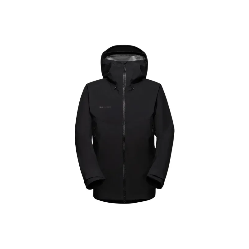 MAMMUT Waterproof And Wear-resistant Windbreaker Jacket Unisex Black Comes With Necklace-1