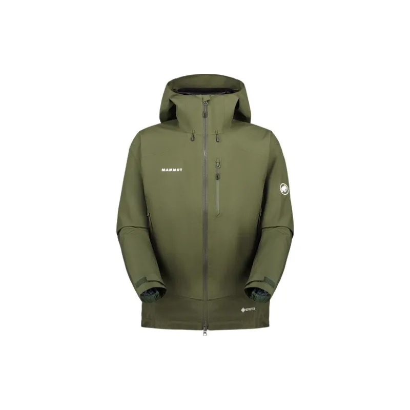 MAMMUT Ayako Windbreaker Jackets Unisex Dark Mountain Shadow Green Comes With Necklace-1