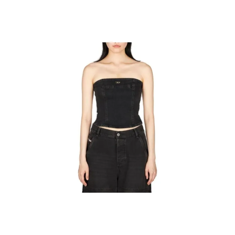 DIESEL De Ville D Denim Strapless Top-3