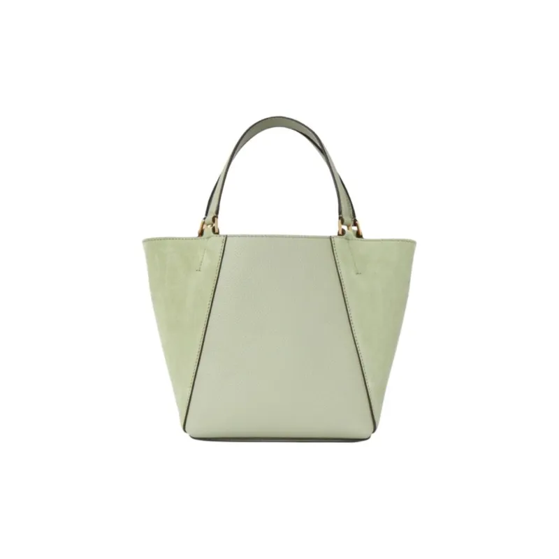 TORY BURCH McGraw Leather With Suede Shoulder Bag, Crossbody Bag, Handbag Women's Pine Frost Green-4