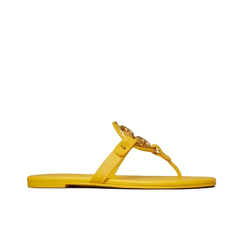 TORY BURCH Miller Soft Logo-plaque Leather Slides-1