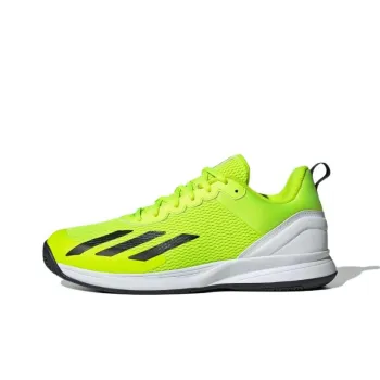 Adidas Courtflash Abrasion Resistant Low Top Tennis Shoes Men's Yellow