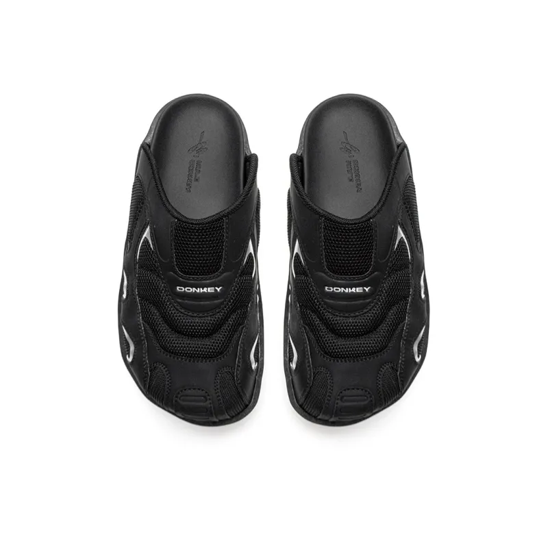 Mule Donkey Abrasion Resistant Wrap toe Slippers Unisex Black-5