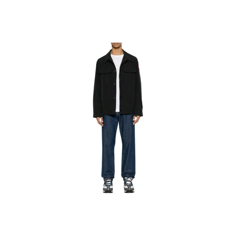 Canada Goose Burnaby Logo Patch Buttoned Jacket-2