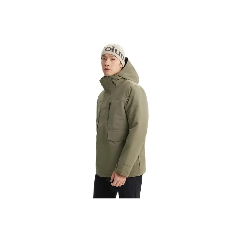 Columbia 24 Fall And Winter Water Resistant Wear Resistant Warm Heat Reflective Windbreaker Jacket Men's Green-5