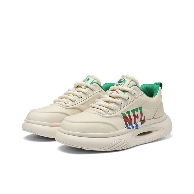 NFL Sport Casual Height Increasing Lightweight Low Top Casual Shoes Men's Beige-2