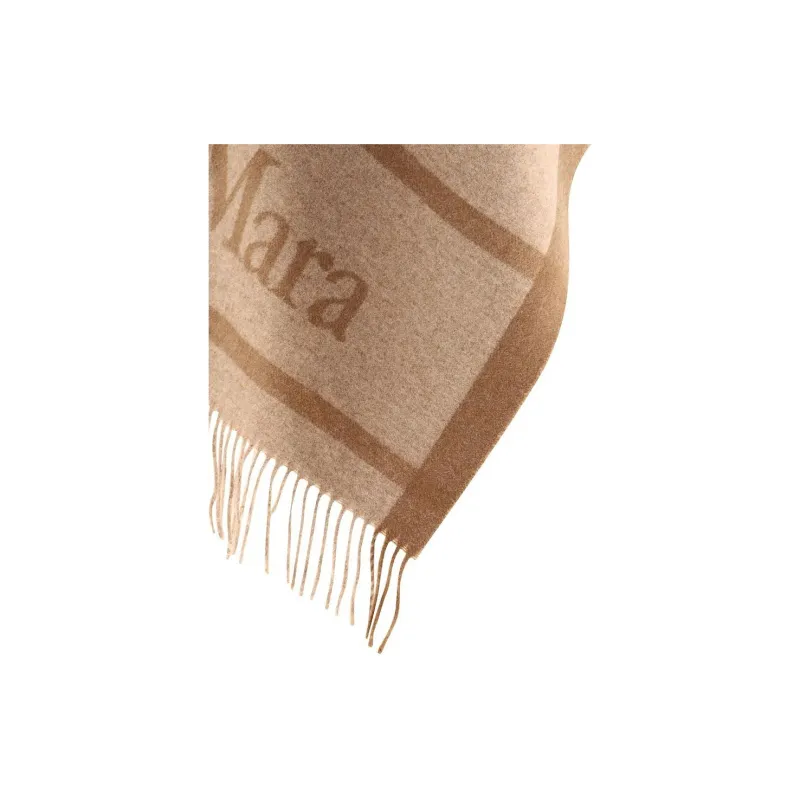 MaxMara Logo Detailed Fringed Cape-3