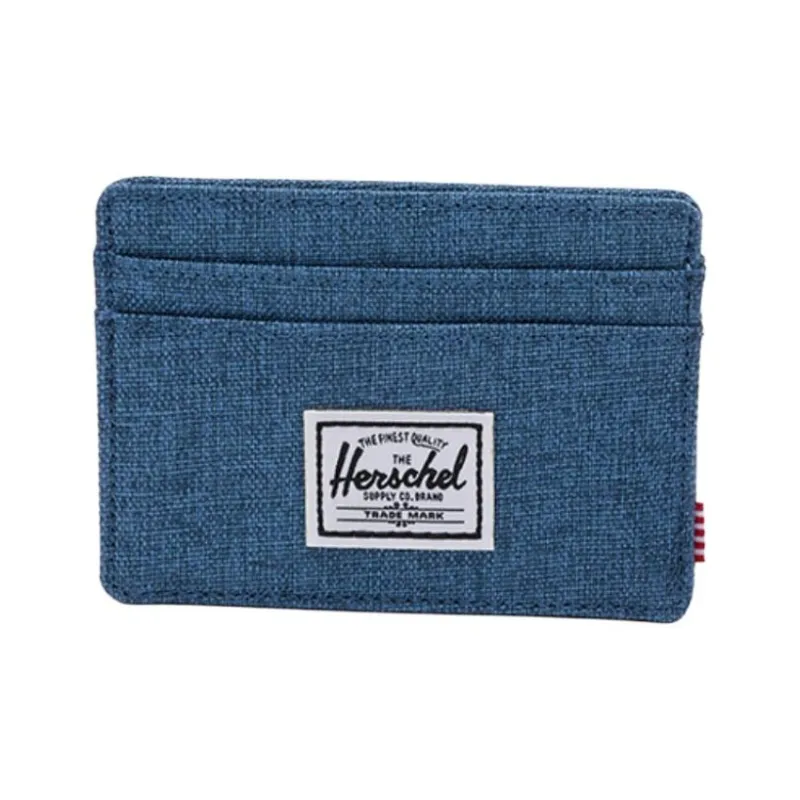 Herschel Polyester Card Holder With Multiple Card Slots, Anti Skimming, Coin Purse Regular Unisex Heather Gray Blue-1