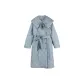 Gray Blue Double-Breasted+Down Sleep Robe