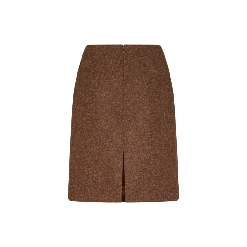 Blaze Milano FW24 Casual Short Skirts Women's Brown-1
