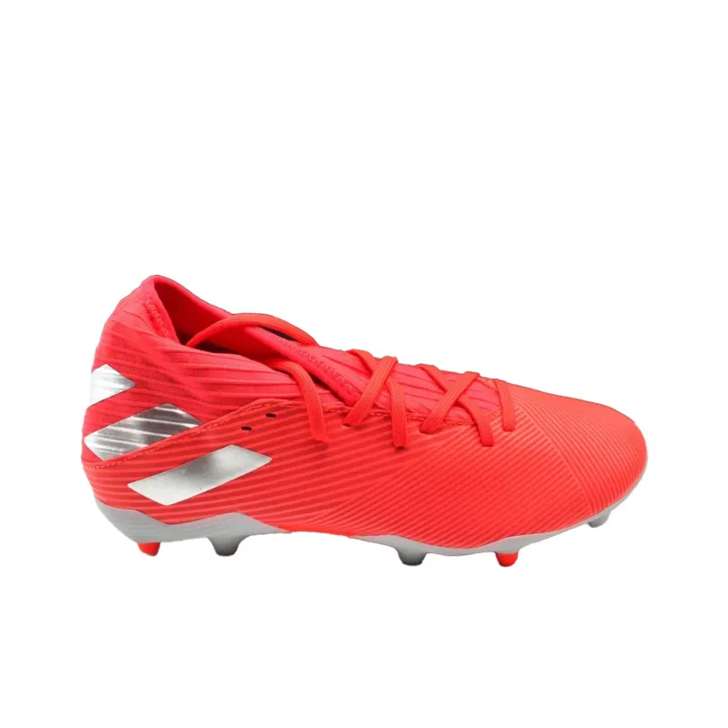Adidas Anti Slip Wear Resistant Soccer Shoes Men's Red Silver-1