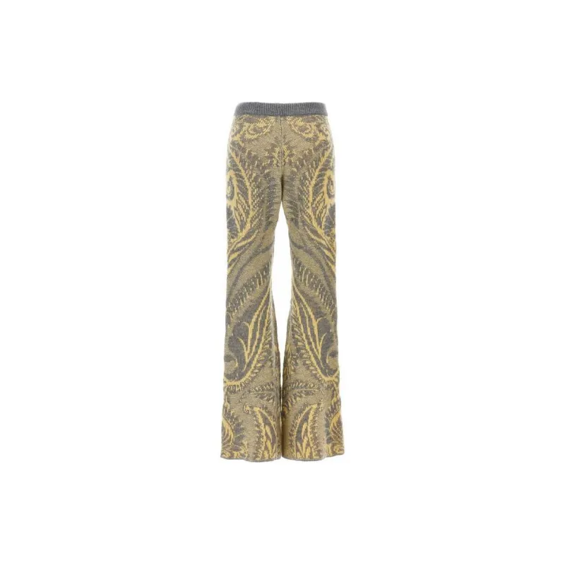 ETRO Paisley Intarsia Flared Trousers-1