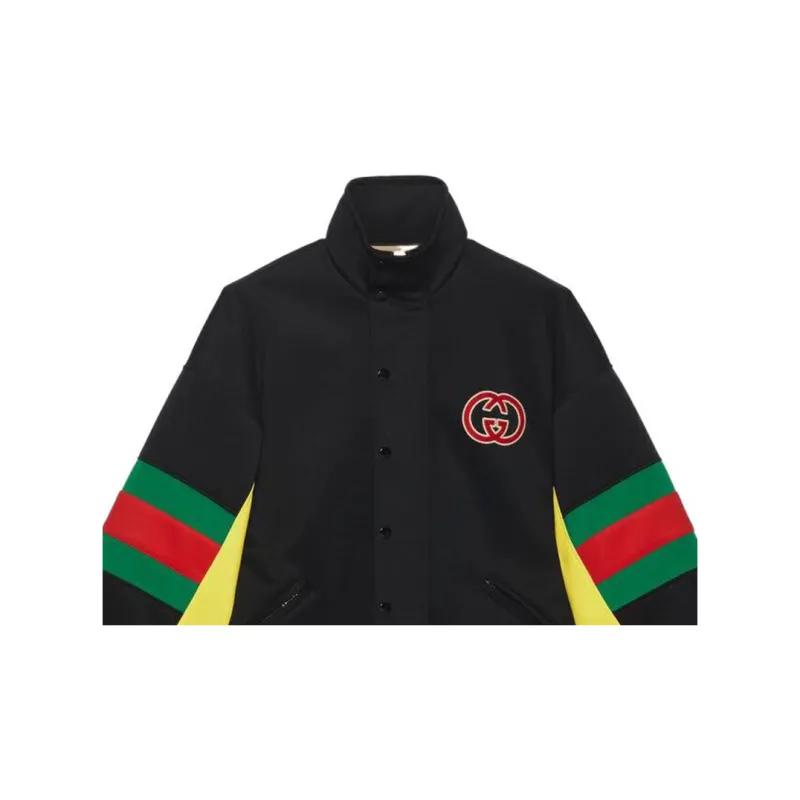GUCCI Logo Patch Web Motif Jacket-1