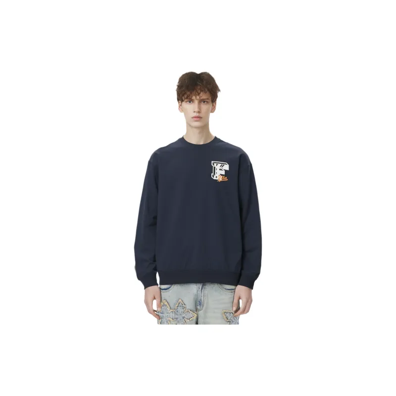 FILA FUSION Sweatshirts Men Dark Abyss Blue-2