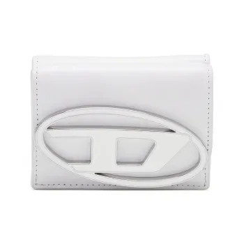 DIESEL Cow Leather Wallet Mini Women's White