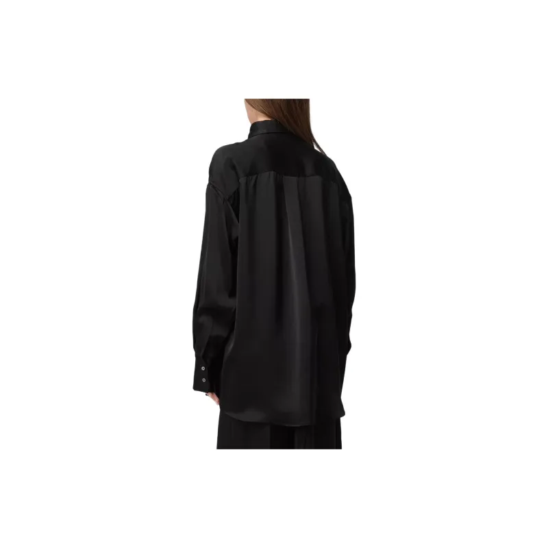 Fabiana Filippi Drop Shoulder Satin Elongated Shirt-1