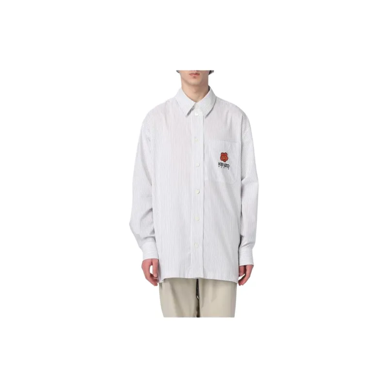 KENZO Striped Boke Flower Oversized Shirt-2