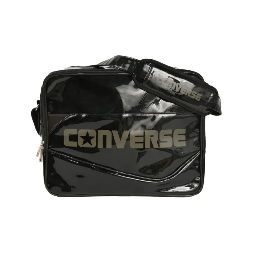 Converse Synthetic Leather Shoulder Bag Crossbody Bag Regular Unisex Black With Charcoal Accents