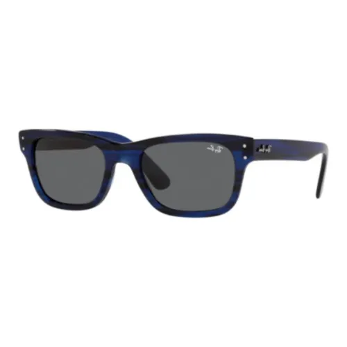 RayBan Acetate Rectangular Sunglasses Men's Classic Blue