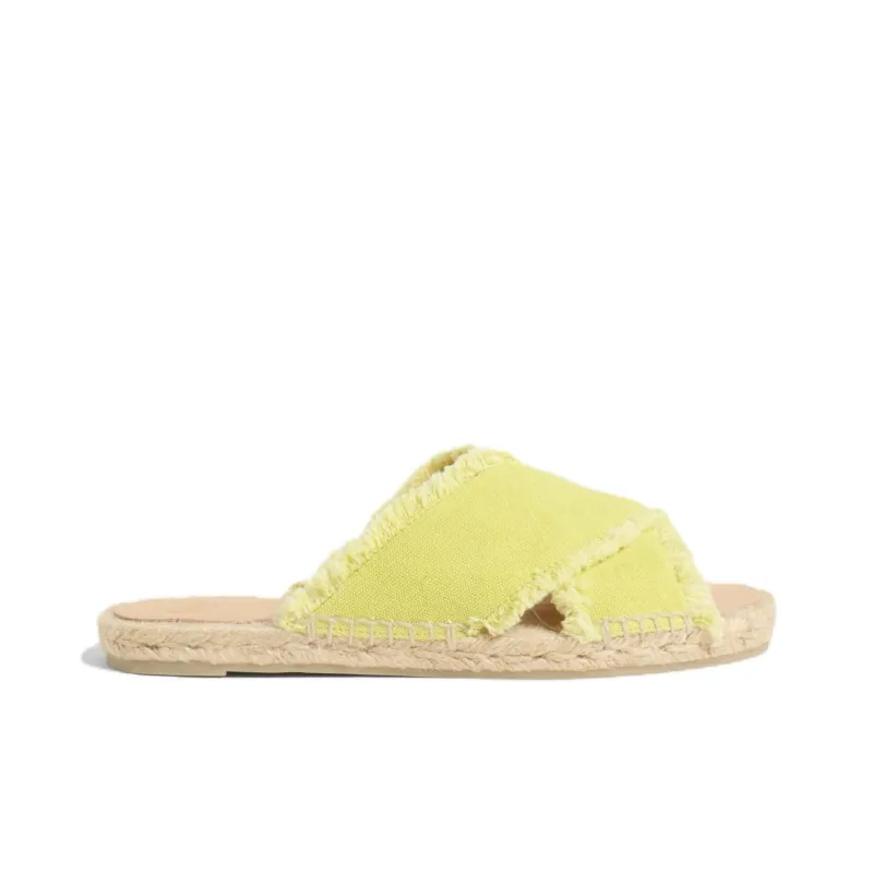 Castañer Rubber Sole Slip Resistant Slide Slippers Women's Yellow-1