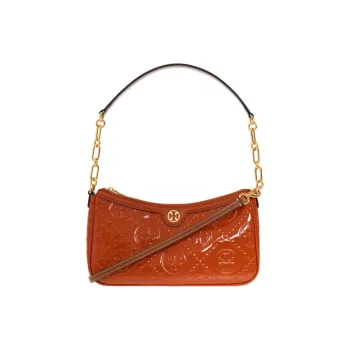 TORY BURCH T Monogram Patent Leather Shoulder Bag Portable Crossbody Bag Shoulder Bag Women's Spring Red