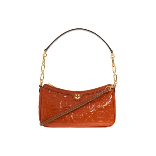 TORY BURCH T Monogram Patent Leather Shoulder Bag Portable Crossbody Bag Shoulder Bag Women's Spring Red