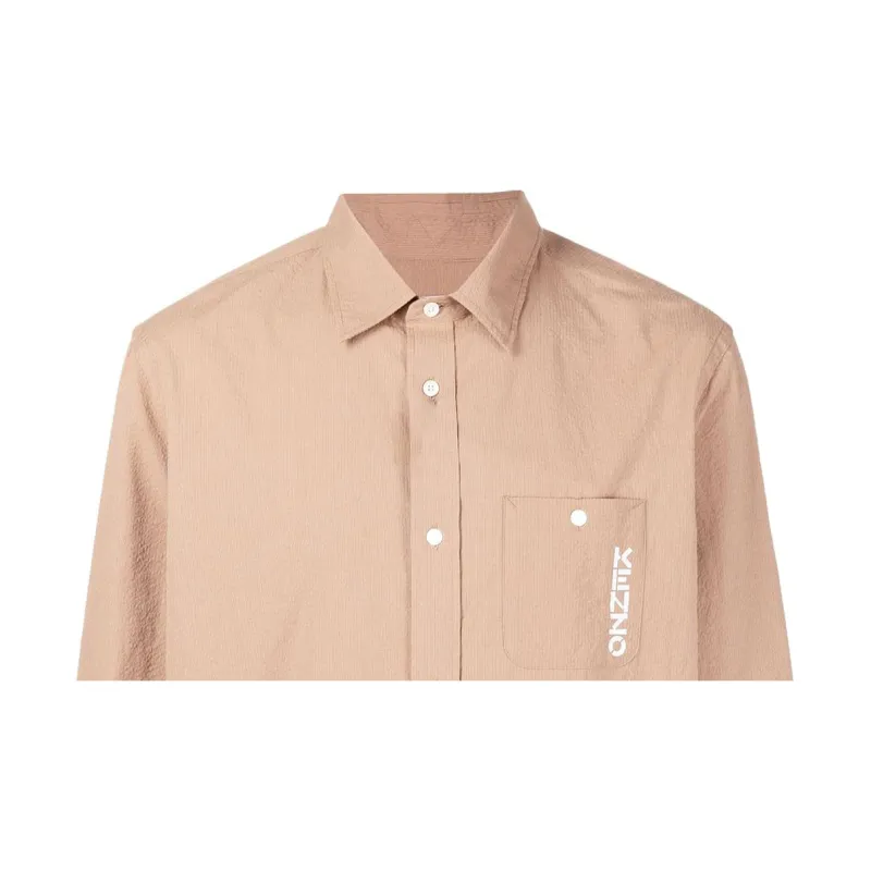 KENZO Letter Logo SS22 Shirt Men's Brown-4