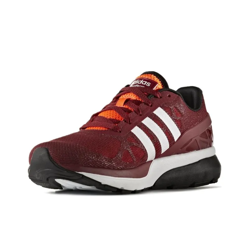 Adidas Cloudfoam Anti-Slip Wear-Resistant Low-Top Casual Shoes Men's Burgundy-1