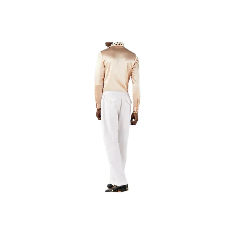 GUCCI Ripstop Cotton Linen Pants-3