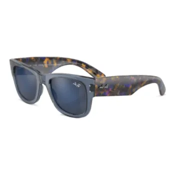 RayBan Acetate Butterfly Sunglasses Men's Transparent Dark Blue