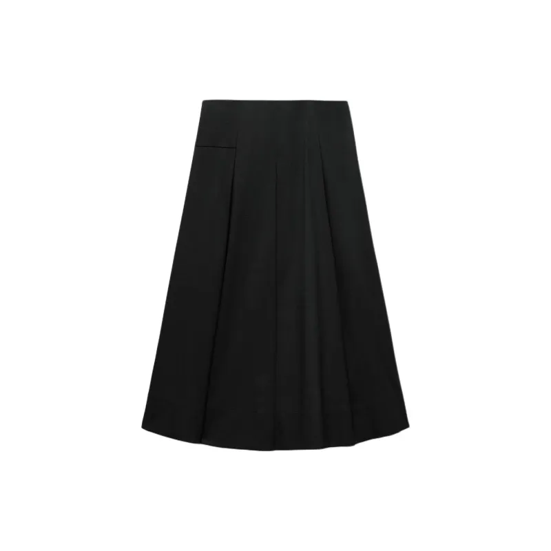 ZARA ZW Series Casual Long Skirt Women's Black-1