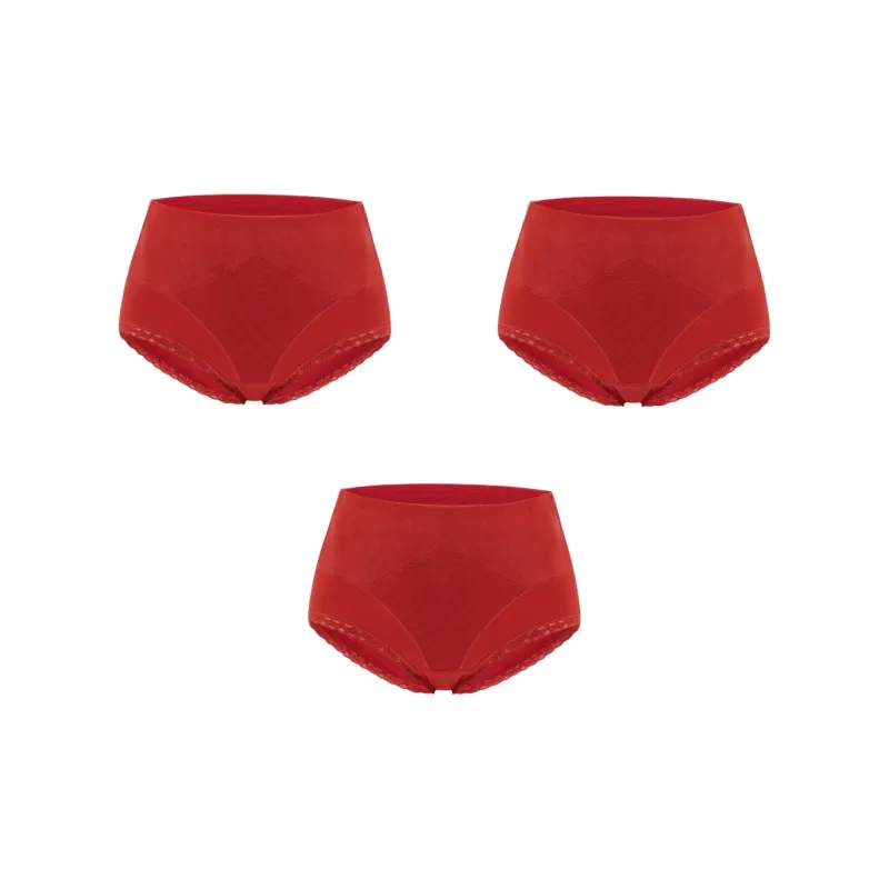 Anna Sweet Talks Underpants Women's 3 Pack Red-0