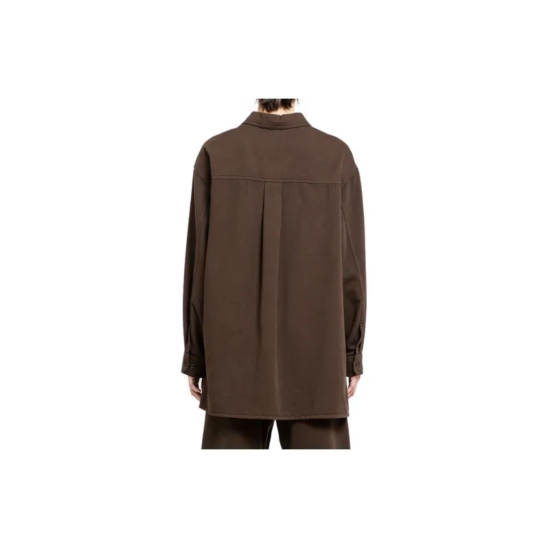 Lemaire Twisted Denim Shirt 'Espresso'-1