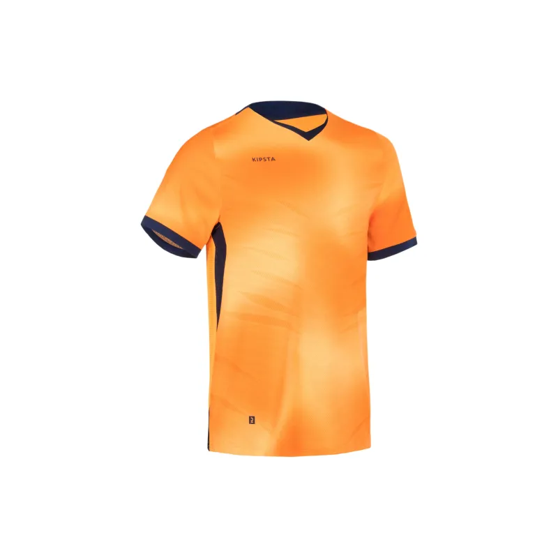 DECATHLON Soccer Jerseys Men's Apricot Orange/Fluorescent Light Orange/Gray Blue-1