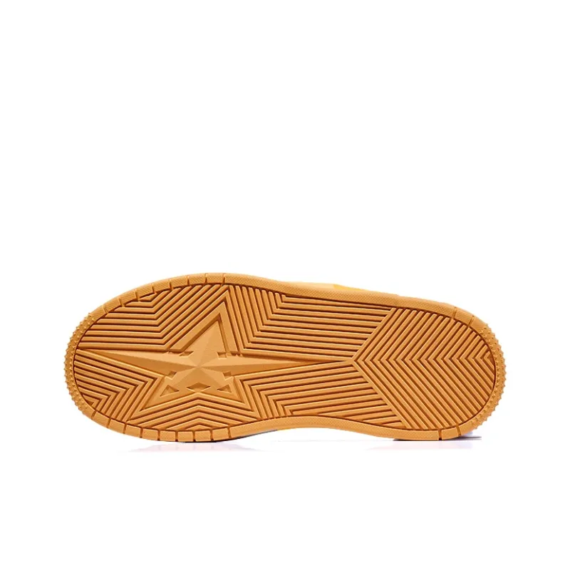 PENTAGONAL HEART Stepping Star Dream Series Skateboard Shoes Unisex Low Top White Yellow-4