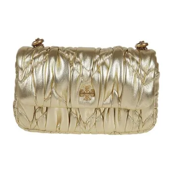 TORY BURCH Kira Leather Pillow Bag, Handbag, Shoulder Bag Mini Women's Gold