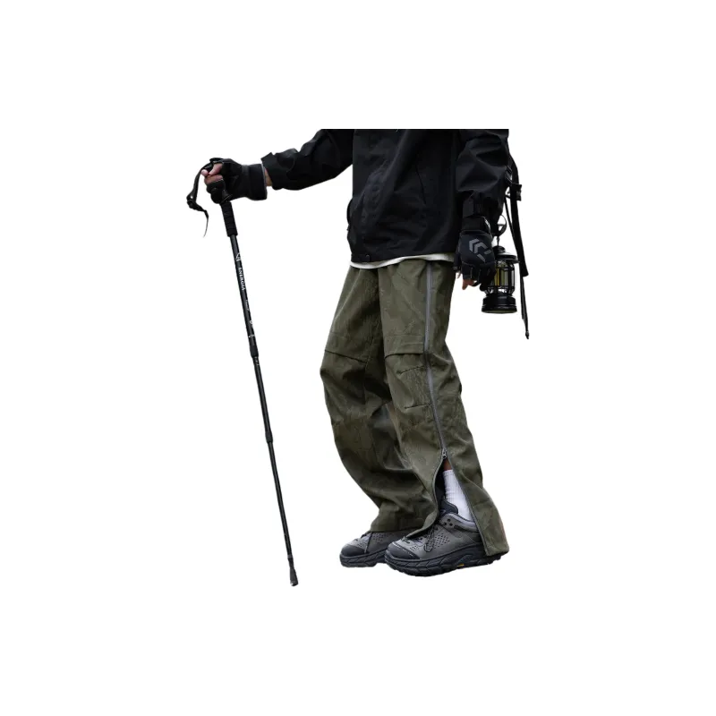 VanCamel Windbreaker Pants Unisex Camouflage Branch Green-2