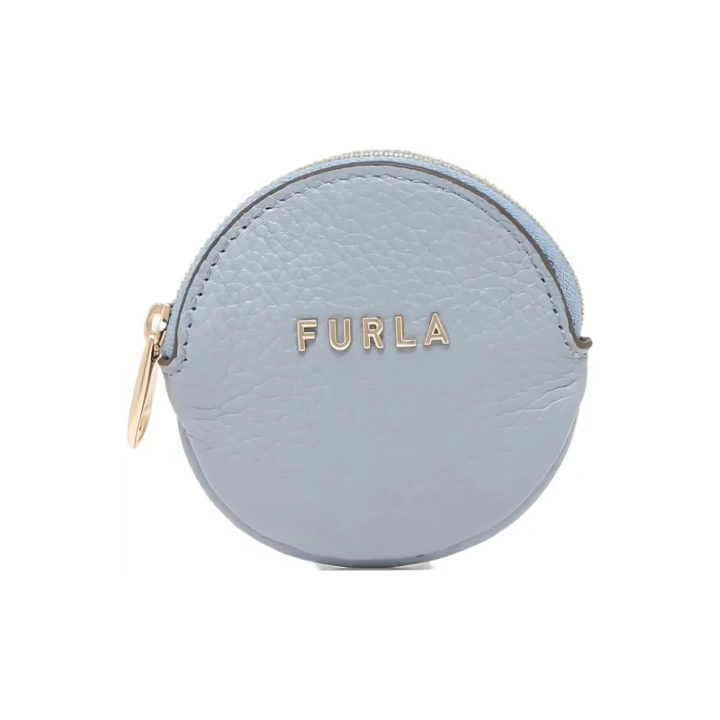 Furla Leather Cylinder Bag Crossbody Bag Shoulder Bag Women's Blue-5